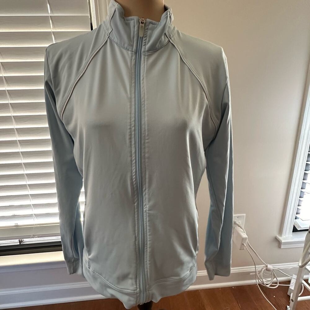 Baby Blue Nike Zip Up Performance Jacket- EUC